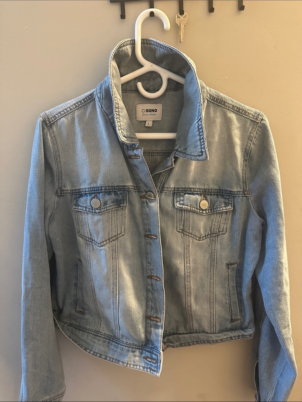 Ciso Light Blue Denim Jacket for Women